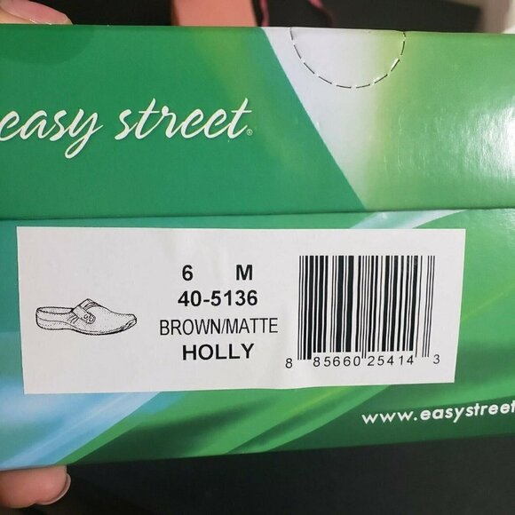 Easy Street Womens Holly Brown Slip On Closed Toe Comfort Flat Mules Size 6 M - Picture 7 of 7